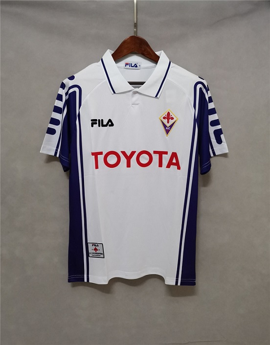 AAA Quality Fiorentina 99/00 Away White Soccer Jersey